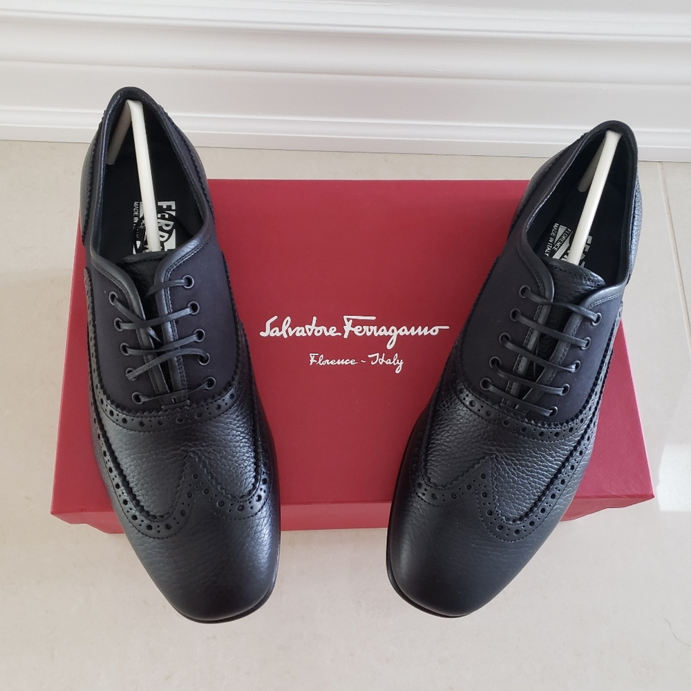 BNIB Salvatore Ferragamo Men's Dress Shoes - Black Size 7 - Picture 6 of 9